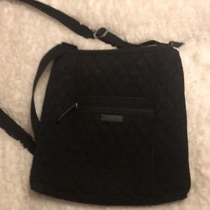 Black microfiber Vera Bradley bag